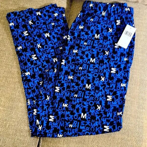 NWT MICHAEL KORS MK LOGO MEN PJ BOTTOMS PANTS KNIT POLYESTER MEDIUM DESIGNER